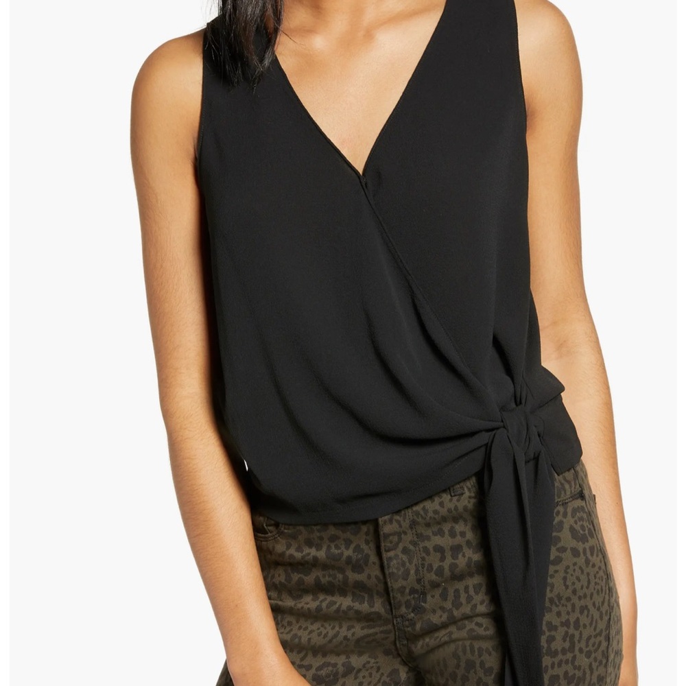 Black Side Tie Tank - All In Favor